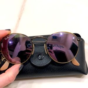 Purple reflective raybans
